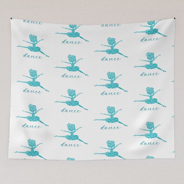 Item preview, DANCE Ballerina - Aqua with White Background designed and sold by PawsitiveMum.