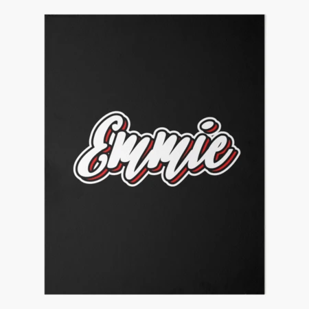 Emmie first name - hand lettering design Art Board Print by sulies