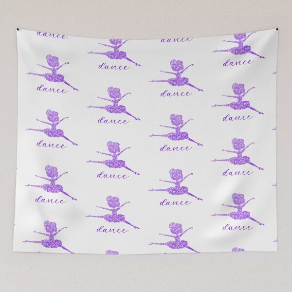 Item preview, DANCE Ballerina - Purple with White Background designed and sold by PawsitiveMum.