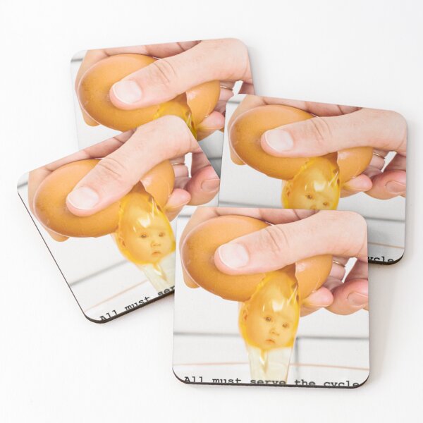 Item preview, All Must Serve The Cycle - Baby in Egg Cursed Meme designed and sold by KallanKeogh.