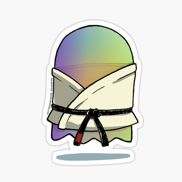 Pin-Sprites - Ghost in a Gi - Color/No-Face Sticker