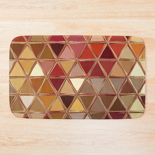 Item preview,  Geometric shapes-triangle-plastic- red and gold shades . designed and sold by wiwiart.