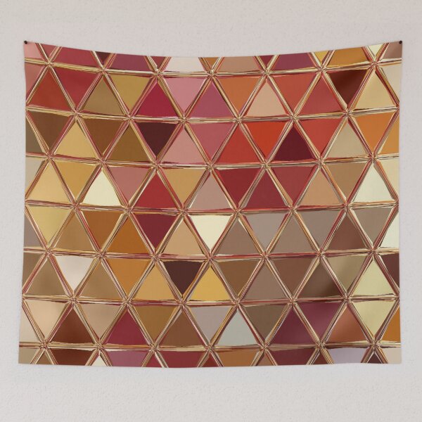 Item preview,  Geometric shapes-triangle-plastic- red and gold shades . designed and sold by wiwiart.