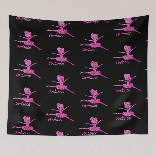 Item preview, “I (Heart) DANCE” Ballerina - Black Background designed and sold by PawsitiveMum.