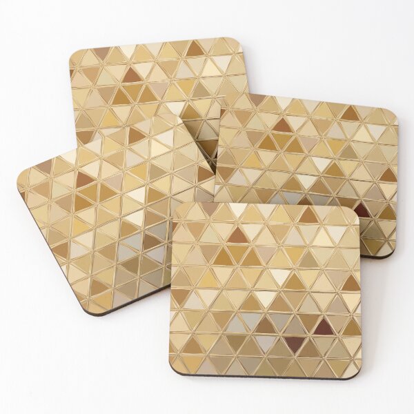 Item preview, Geometric shapes-triangle-plastic- gold shades . designed and sold by wiwiart.