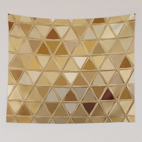 Item preview, Geometric shapes-triangle-plastic- gold shades . designed and sold by wiwiart.