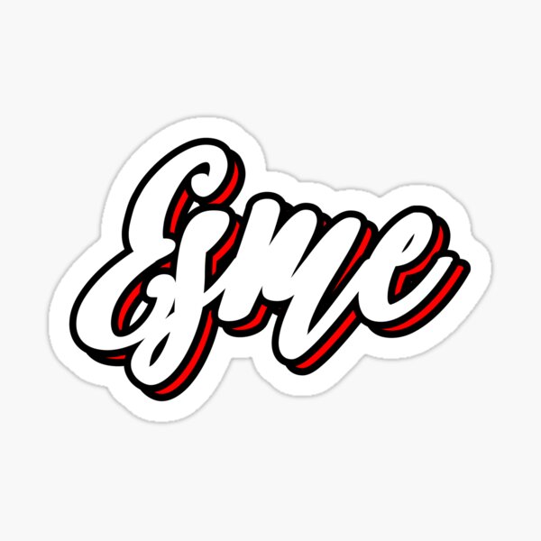 Esme First Name Hand Lettering Design Sticker For Sale By Sulies Redbubble 8018