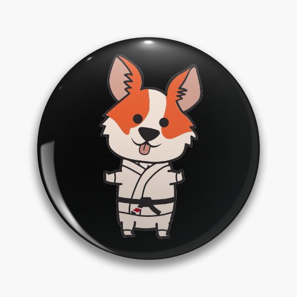 Item preview, corgi jiujitsu en negro designed and sold by Christopher Cortez.