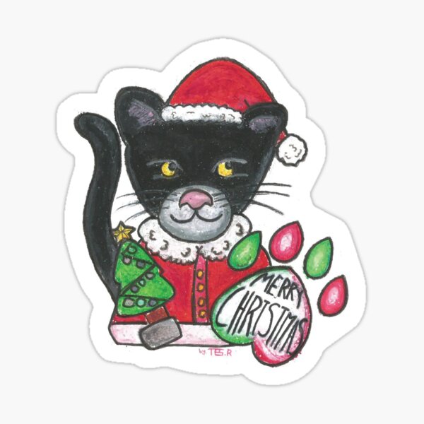 Santa panther Sticker