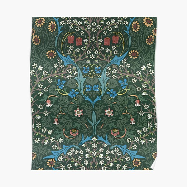 William Morris Blackthorn Pattern, 1892 Poster