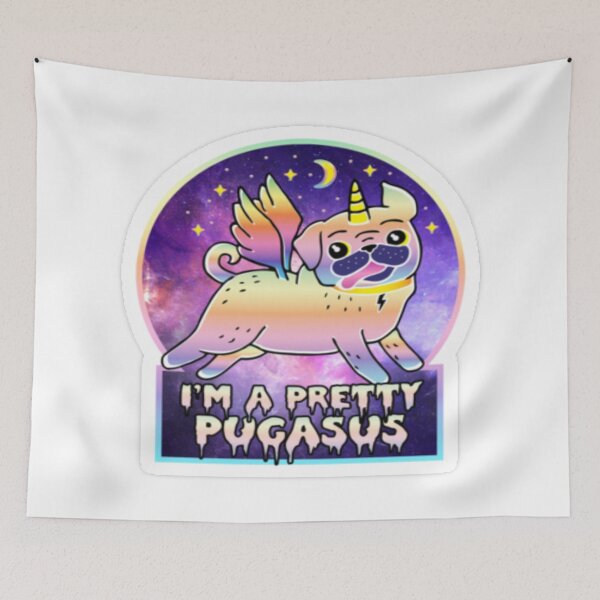 Item preview, Pretty Pug Pegasus  designed and sold by TimeforGlow.