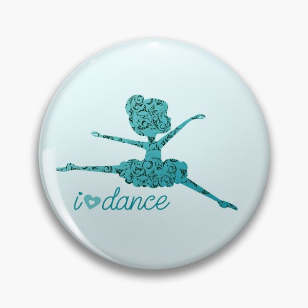 Item preview, “I (Heart) DANCE” Ballerina - Aqua Background designed and sold by PawsitiveMum.