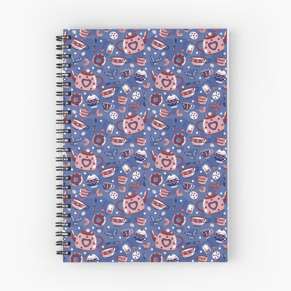 Aperçu de l'œuvre Pot de thé rose et bleu et modèle de tasse créée et vendue par Simplulina.