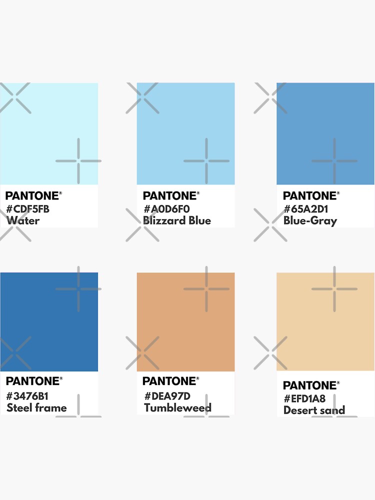 Pantone Blue Stickers for Sale