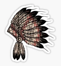 Indianischer Kopfschmuck Sticker