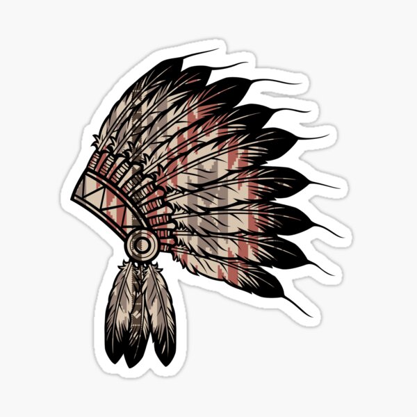Native American Headdress Sticker