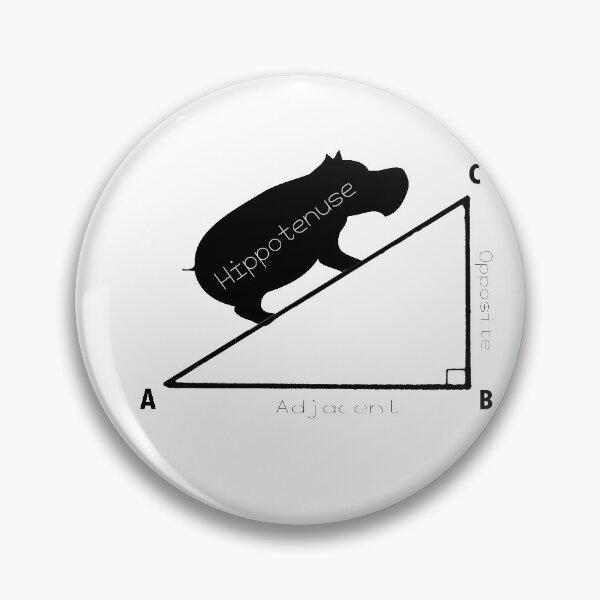 Item preview, Hippotenuse Hippopotamus triangle designed and sold by tshirt redbubble.