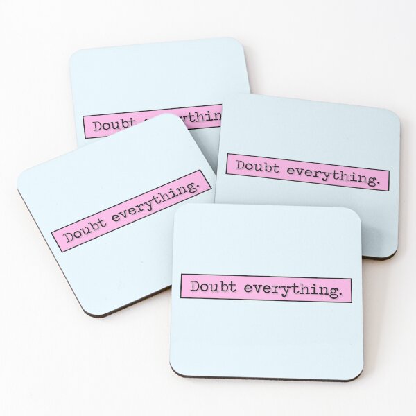 Item preview, Philosophy Doubt Everything Quote (Pink Variant) designed and sold by HeyFellowKids.