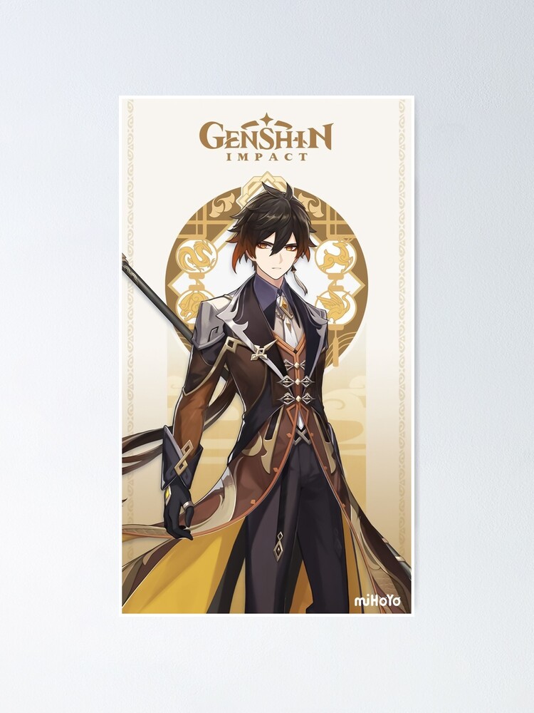 Genshin Impact Zhongli Poster For Sale By Egrjhn Redbubble