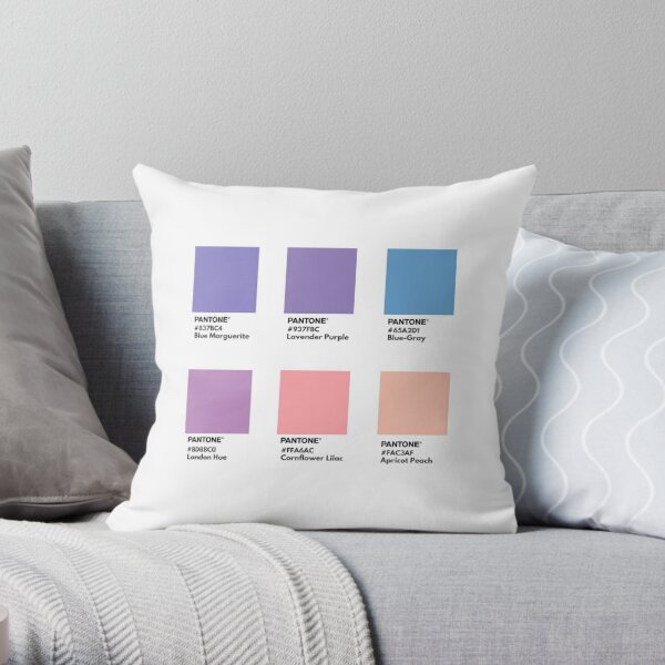 Pastel pink pantone color swatch Pillow for Sale by softlycarol