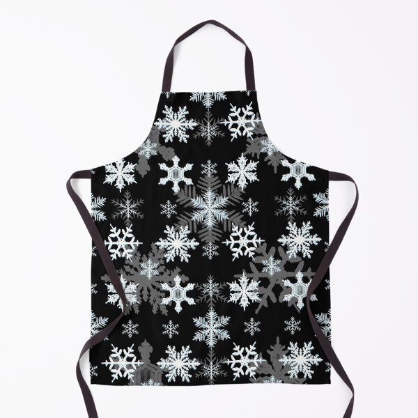 Item preview, Snowflakes pattern 1 in black designed and sold by FatSlugDesigns.