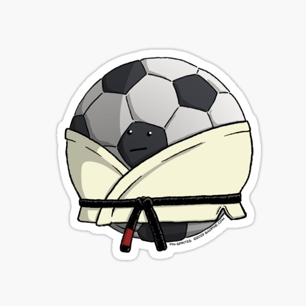 Pin-Sprites - Soccer Ball in a Gi - Color/Face Sticker