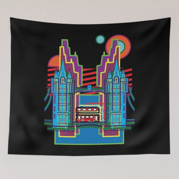 Item preview, Funky London tower bridge and double decker bus designed and sold by eddotl.
