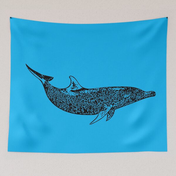 Item preview, Atlantic Spotted Dolphin Black Print designed and sold by designsasstultd.