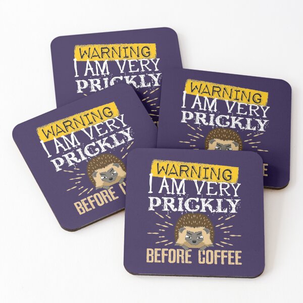 Item preview, Hedgehog Coffee Drinker Funny Warning I Am Very Prickly Before Coffee designed and sold by jaygo.