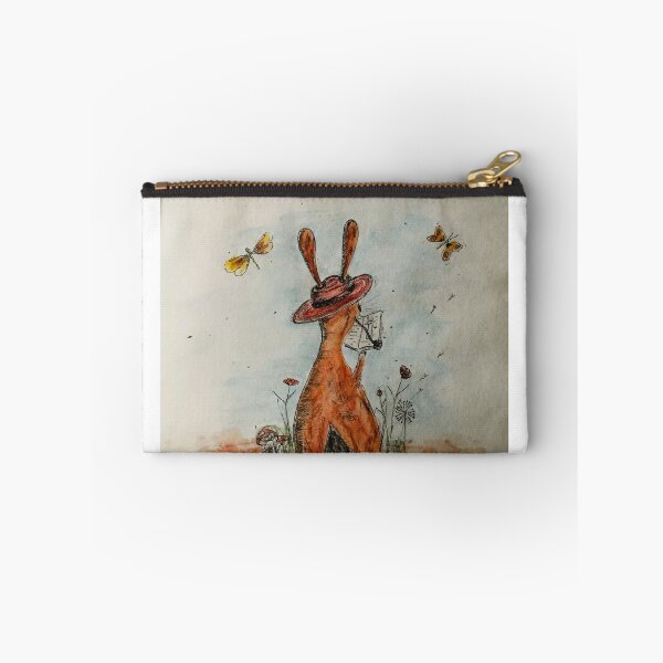 Item preview, The black-tailed hare in a red hat reads a book designed and sold by CosmicFish2002.