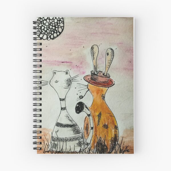 Item preview, The black-tailed hare in a red hat with a cat designed and sold by CosmicFish2002.