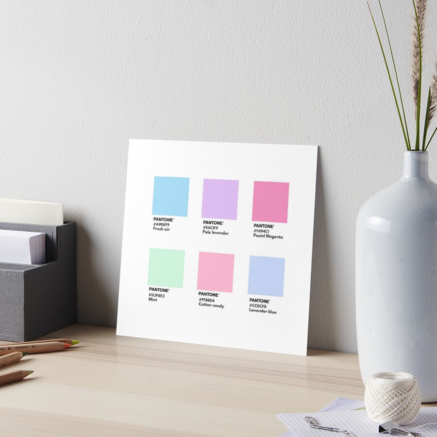 Cotton candy palette pantone Postcard for Sale by softlycarol