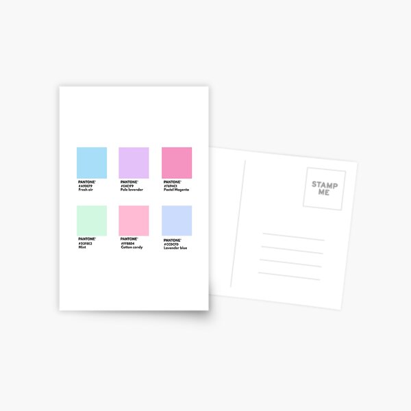 Bright pink gradient pantone color swatch Postcard for Sale by