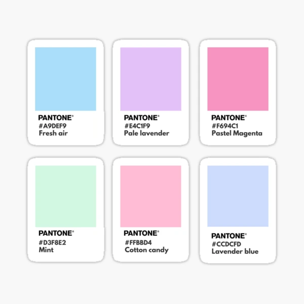 Cotton candy palette pantone Postcard for Sale by softlycarol