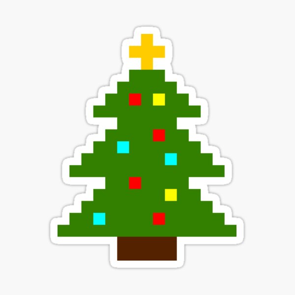 "Pixel Art Christmas Tree 1 " Sticker for Sale by akaiawa Redbubble
