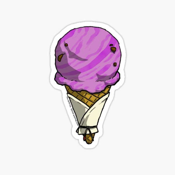 Pin-Sprites - Ice Cream Cone in a Gi - Color/No-Face Sticker