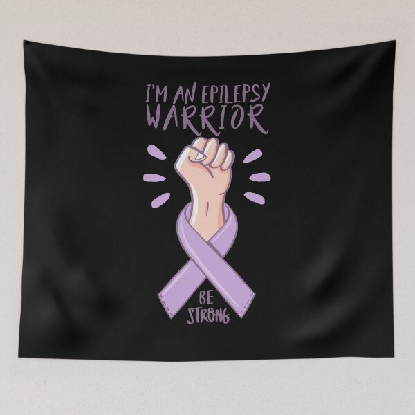 Item preview, I'm An Epilepsy Warrior Awareness day purple ribbon Gift designed and sold by HeroTee.