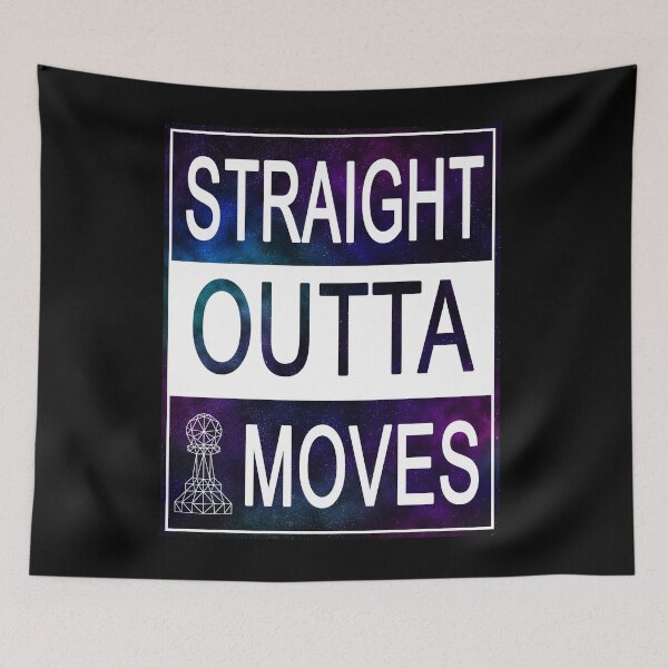 Item preview, Straight outta chess moves with galaxy background designed and sold by felinefeelings.