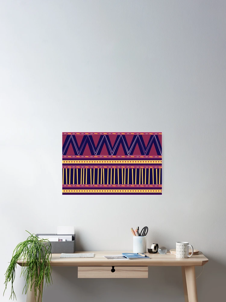 Thumbnail 2 of 3, Poster, Aztec Pattern designed and sold by becSamways.