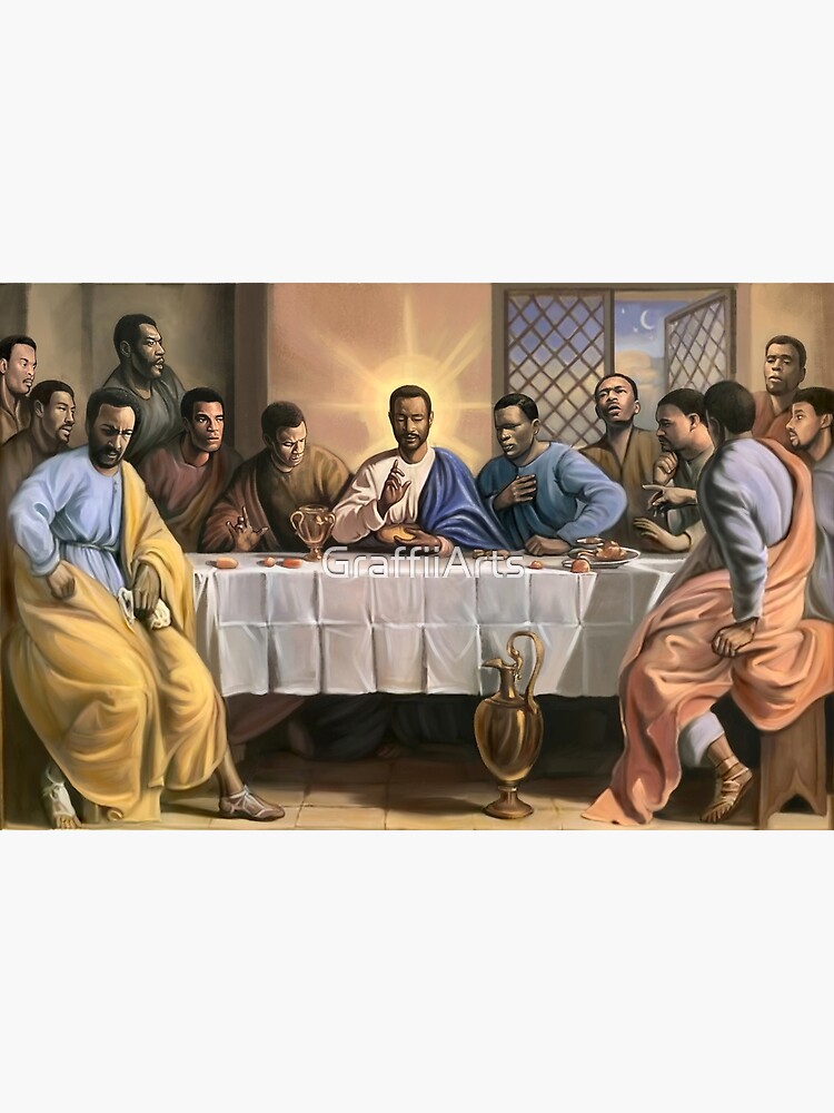 The Last Supper - African American Wood Art Art Poster Collectible Print\