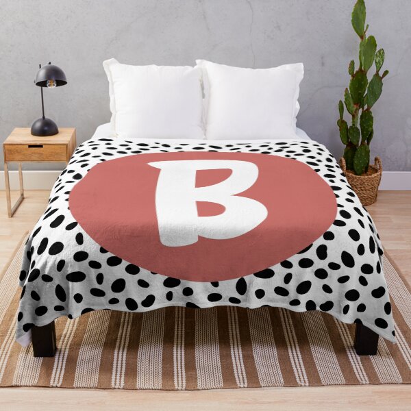 Item preview, Dalmatian Spot Pink B Monogram, Initial, Letter, Name designed and sold by CocoandDaisy.