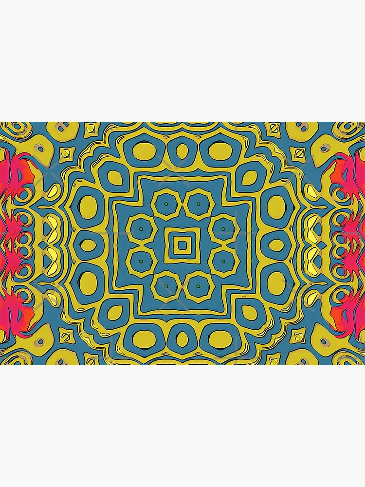 Thumbnail 6 of 6, Bath Mat, Colorful Aztec inspired Pattern designed and sold by BubbleCrumbs.