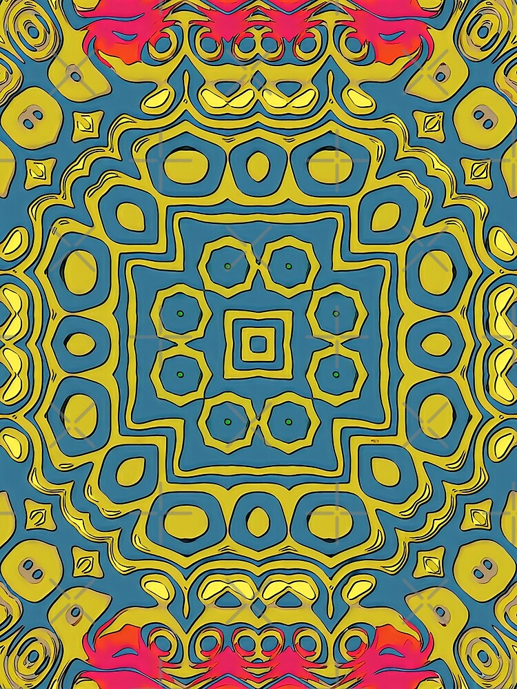 Thumbnail 3 of 3, Scarf, Colorful Aztec inspired Pattern designed and sold by BubbleCrumbs.