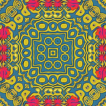 Artwork thumbnail, Colorful Aztec inspired Pattern by BubbleCrumbs