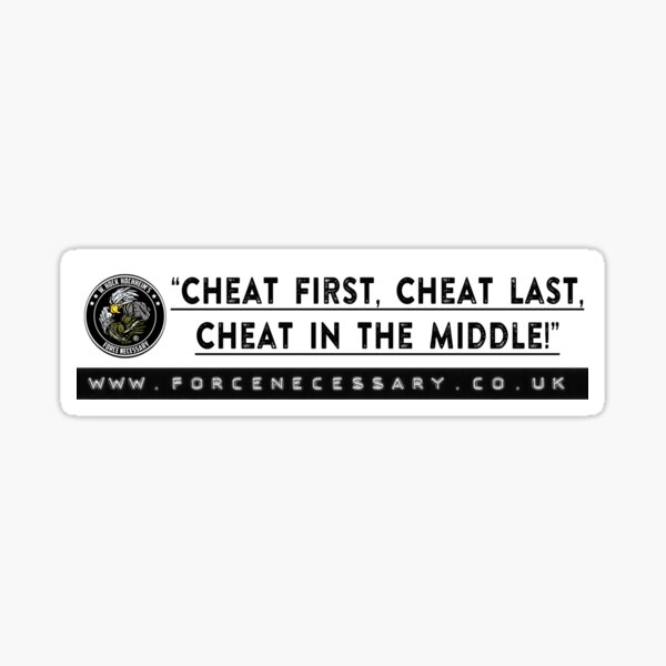 "Cheat!" Sticker