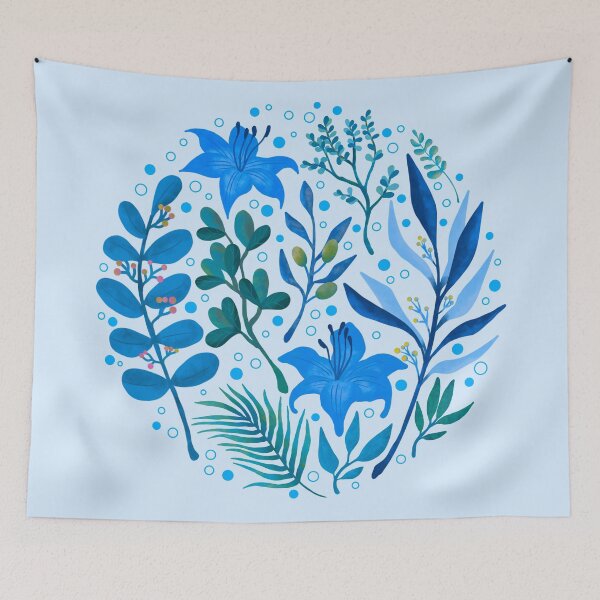 Item preview, Blue Garden designed and sold by ethnicdrawing.
