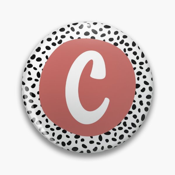 Item preview, Dalmatian Spot Pink C Monogram, Initial, Letter, Name designed and sold by CocoandDaisy.