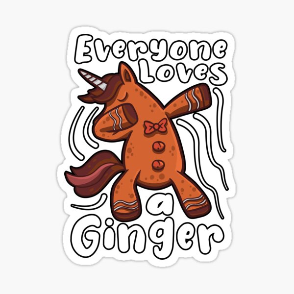 Everyone Loves a Ginger Unicorn Sticker