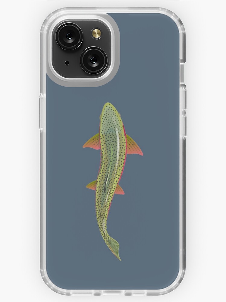 iPhone 15 Pro Retro Graphic Nature Trout Illustration Vintage  Fly Fishing Case : Cell Phones & Accessories