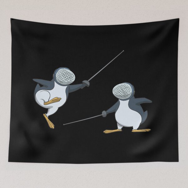 Item preview, Fencing penguins designed and sold by Monkey Ful.